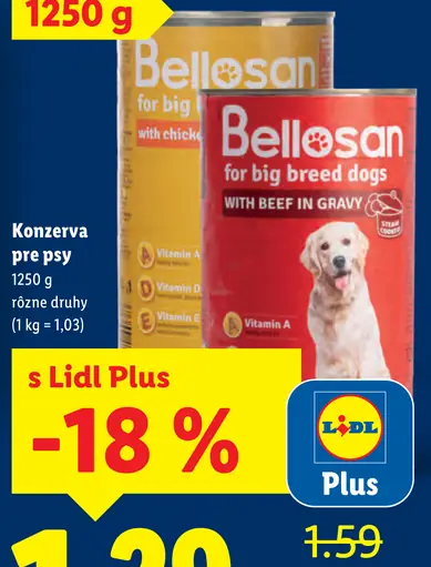 Bellosan konzerva pre psy