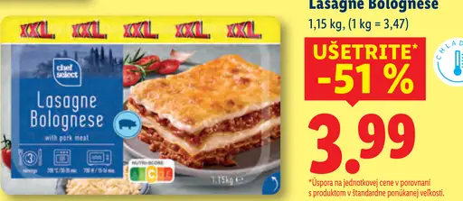 Chef Select lasagne Bolognese