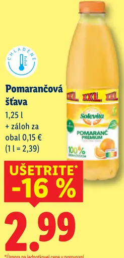 Solevita Pomarančová šťava