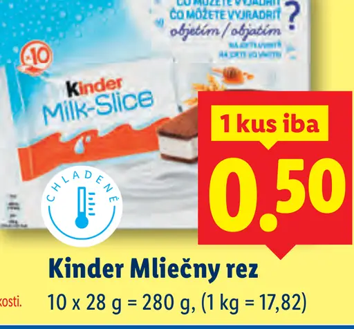 Kinder Mliečny rez