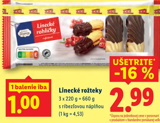 Linecké rožteky s ríbezľovou náplňou