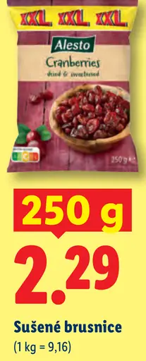 Alesto Sušené brusnice