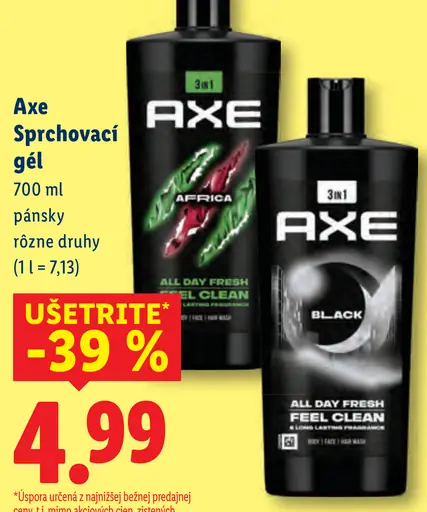 Axe sprchovací gél