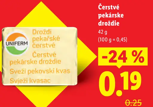Uniferm Čerstvé pekárske droždie