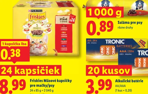 Friskies mäsové kapsičky pre mačky/psy