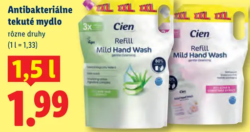 Cien tekuté mydlo na ruky