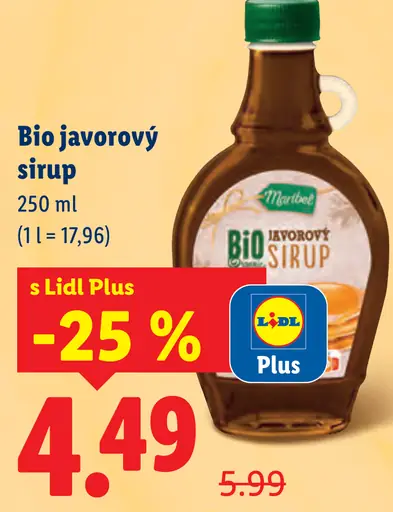 Bio Javorový sirup