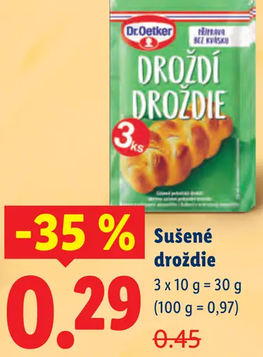 Dr. Oetker sušené droždie