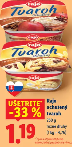 Rajo tvaroh ochutený