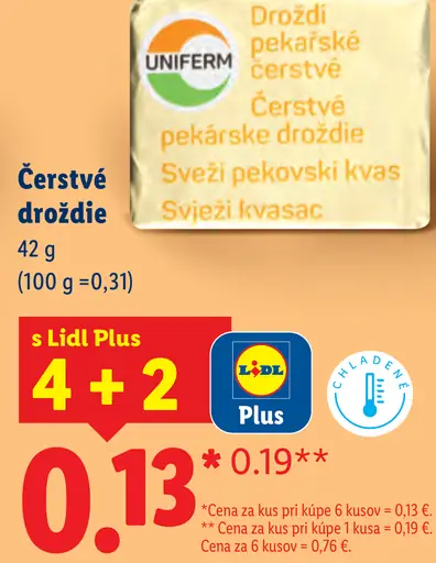 Uniferm Čerstvé droždie