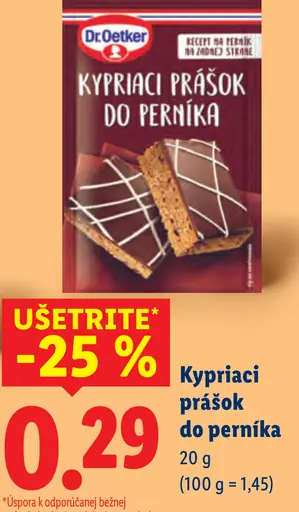 Dr. Oetker Kypriaci prášok do perníka