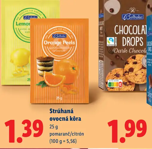 Belbake Strúhaná ovocná kôra