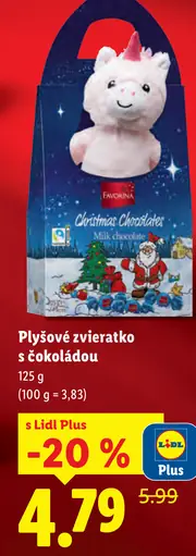 Favorina Plyšové zvieratko s čokoládou