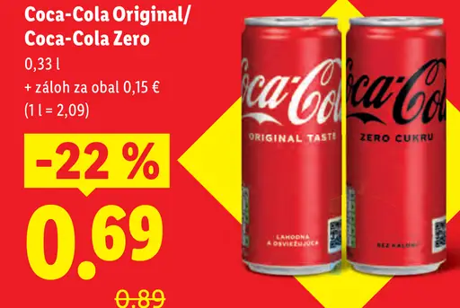 Coca-Cola Original - Coca-Cola Zero plechovka