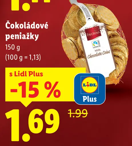 Favorina Čokoládové peniažky