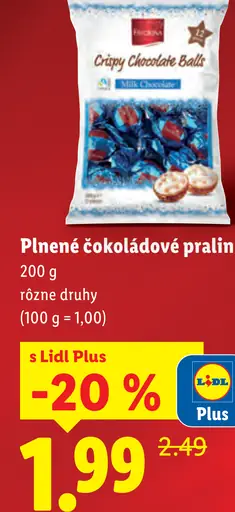 Favorina Plnené čokoládové pralinky