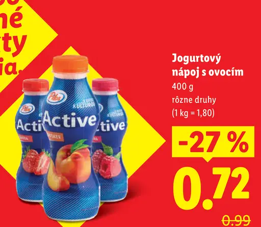 Jogurtový nápoj s ovocím