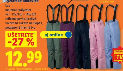 Crivit Lyžiarske nohavice