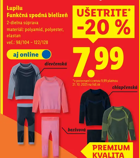 Lupilu Funkčná spodná bielizeň