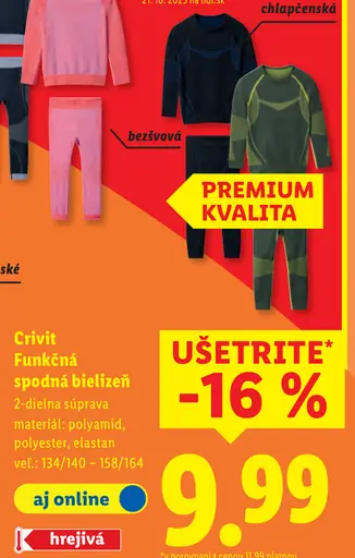 Crivit Funkčná spodná bielizeň
