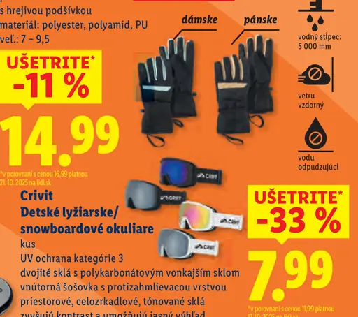 Crivit Detské lyžiarske/snowboardové okuliare