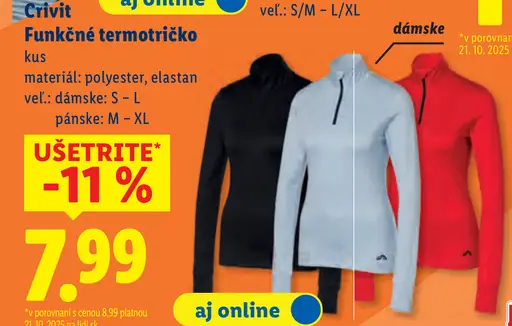 Crivit Funkčné termotričko