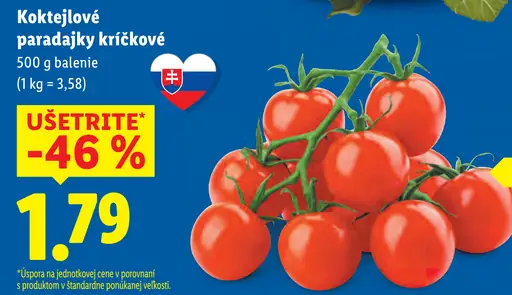 Paradajky koktejlové strapcové