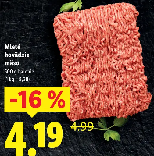 Mleté hovädzie mäso