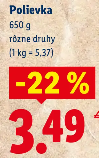 Polievka rôzne druhy