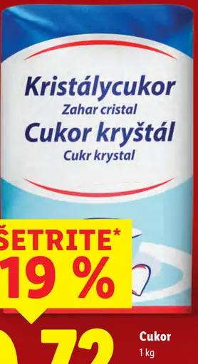 Kristálycukor Cukor kryštál