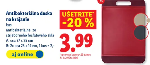 Silvercrest Antibakteriálna doska na krájanie