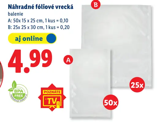 Silvercrest Náhradné fóliové vrecká