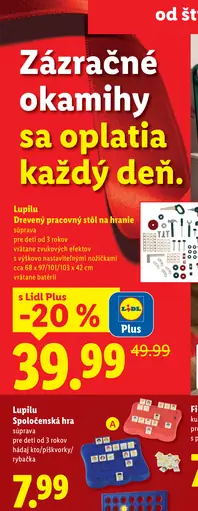 Lupilu Drevený pracovný stôl na hranie