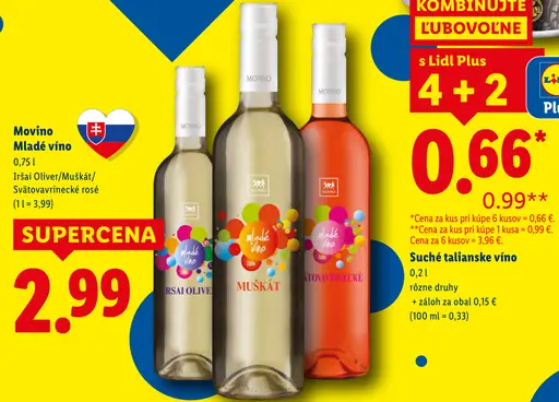 Movino Mladé víno Svätoavrinecké rosé