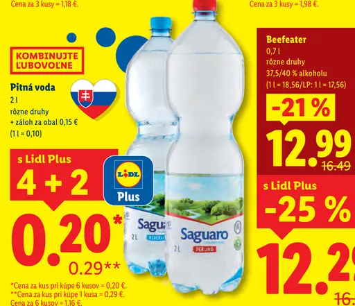 Pitná voda perlivá Saguaro