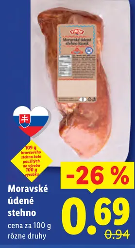 Moravské údené stehno