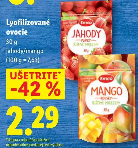 Lyofilizované ovocie