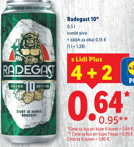 Radegast 10° plechovka
