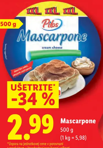 Pilos Mascarpone cream cheese
