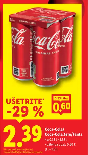 Coca-Cola Coca-Cola Zero Fanta plechovka