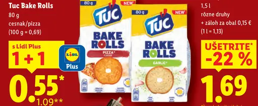 Tuc Bake Rolls cesnak/pizza