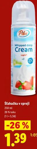 Pilos whipped dairy cream light
