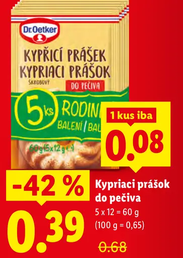 Dr. Oetker kypriaci prášok do pečiva