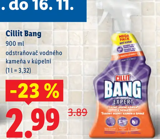 Cillit Bang odstraňovač vodného kameňa v kúpelni