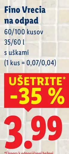 Fino Vrecia na odpad