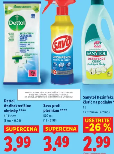 Dettol antibakteriálne obrúsky