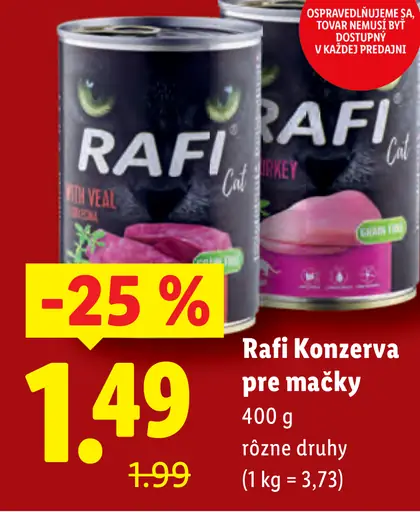 RAFI konzerva pre mačky