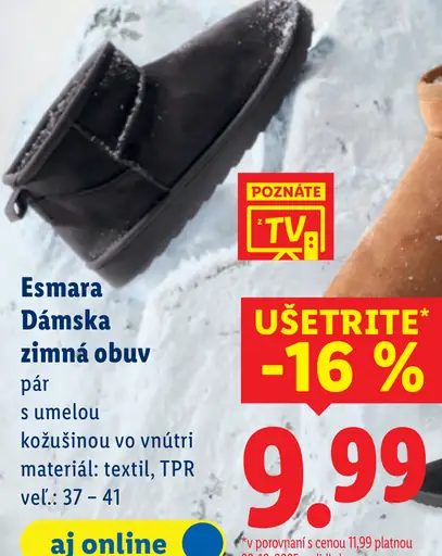 Esmara Dámska zimná obuv