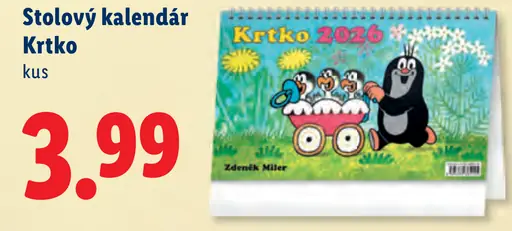 Stolový kalendár Krtko