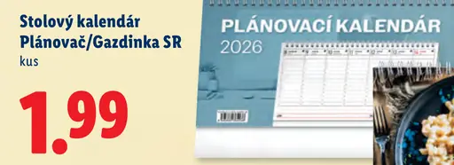 Stolový kalendár Plánovač/Gazdinka SR